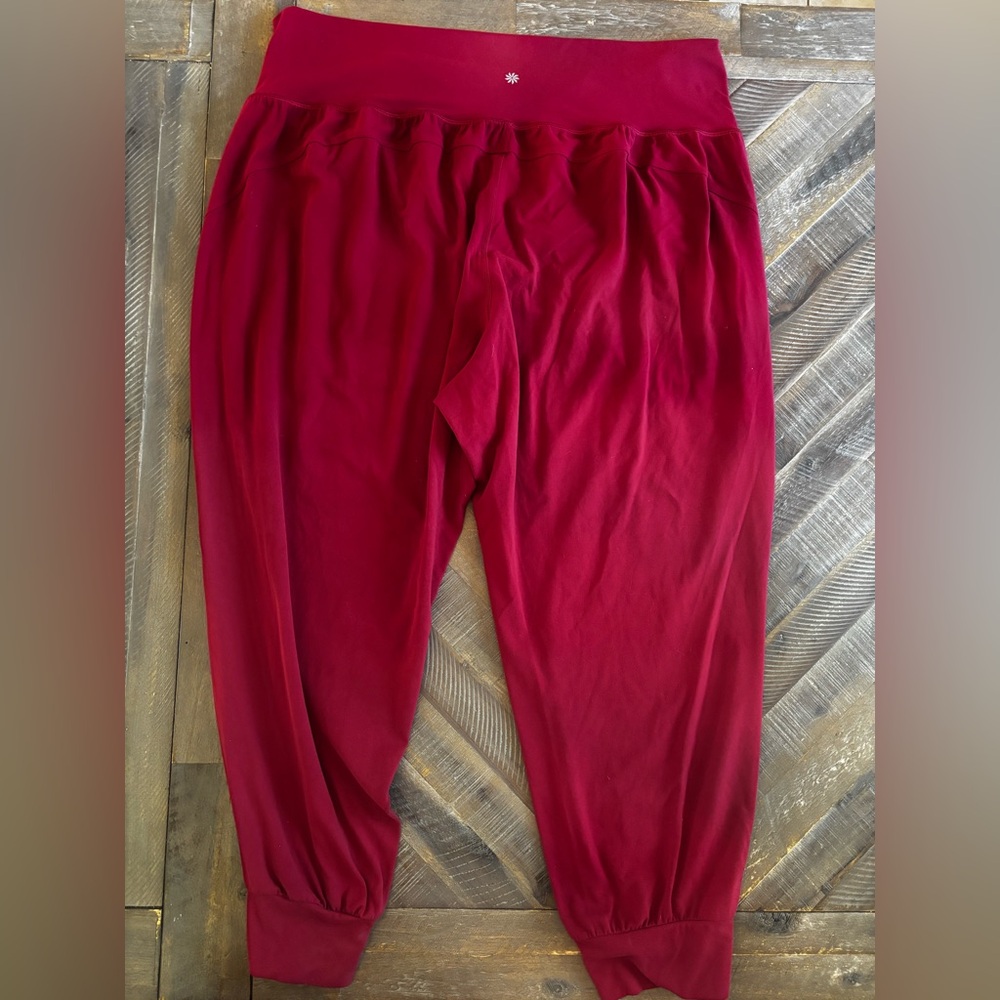 Athleta Women’s 3X Salutation Maroon Jogger Pants - Picture 4 of 6